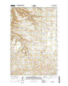 Roy NW Montana Current topographic map, 1:24000 scale, 7.5 X 7.5 Minute, Year 2014