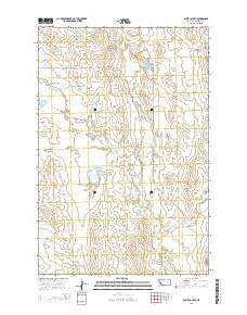 Rudie Coulee Montana Current topographic map, 1:24000 scale, 7.5 X 7.5 Minute, Year 2014