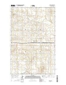 Rudyard Montana Current topographic map, 1:24000 scale, 7.5 X 7.5 Minute, Year 2014