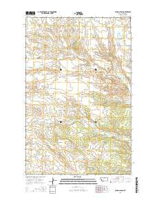 Runyan Bench Montana Current topographic map, 1:24000 scale, 7.5 X 7.5 Minute, Year 2014