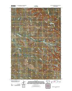 Rush Hall Reservoir Montana Historical topographic map, 1:24000 scale, 7.5 X 7.5 Minute, Year 2011