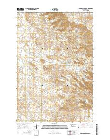 Rush Hall Reservoir Montana Current topographic map, 1:24000 scale, 7.5 X 7.5 Minute, Year 2014