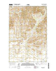 Ryan Butte Montana Current topographic map, 1:24000 scale, 7.5 X 7.5 Minute, Year 2014