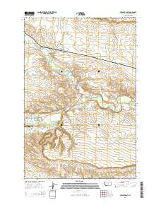 Ryegate East Montana Current topographic map, 1:24000 scale, 7.5 X 7.5 Minute, Year 2014