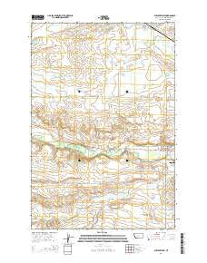 Ryegate West Montana Current topographic map, 1:24000 scale, 7.5 X 7.5 Minute, Year 2014