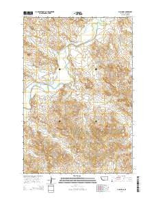 S H School Montana Current topographic map, 1:24000 scale, 7.5 X 7.5 Minute, Year 2014
