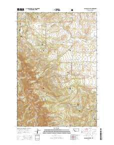 Sacagawea Peak Montana Current topographic map, 1:24000 scale, 7.5 X 7.5 Minute, Year 2014
