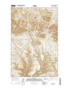 Saddle Rock Montana Current topographic map, 1:24000 scale, 7.5 X 7.5 Minute, Year 2014
