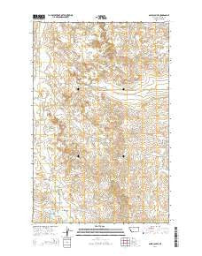 Sadie Coulee Montana Current topographic map, 1:24000 scale, 7.5 X 7.5 Minute, Year 2014