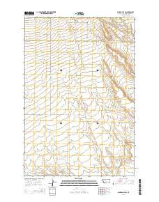 Sahara Hill SW Montana Current topographic map, 1:24000 scale, 7.5 X 7.5 Minute, Year 2014