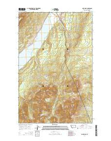 Saint Mary Montana Current topographic map, 1:24000 scale, 7.5 X 7.5 Minute, Year 2014