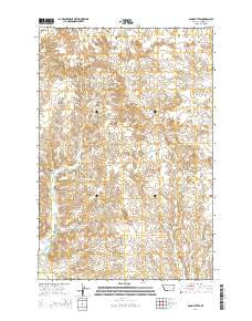 Sand Buttes Montana Current topographic map, 1:24000 scale, 7.5 X 7.5 Minute, Year 2014