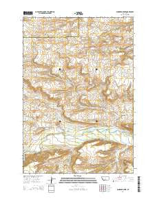 Sandborn Creek Montana Current topographic map, 1:24000 scale, 7.5 X 7.5 Minute, Year 2014