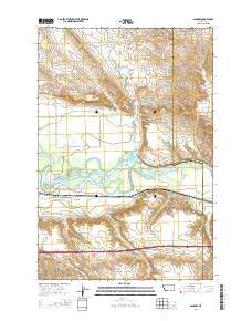Sanders Montana Current topographic map, 1:24000 scale, 7.5 X 7.5 Minute, Year 2014