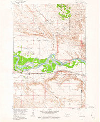 Sanders Montana Historical topographic map, 1:24000 scale, 7.5 X 7.5 Minute, Year 1960