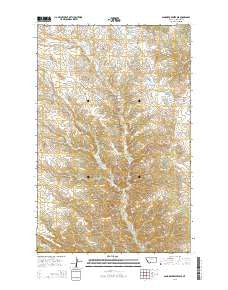 Sandpiper Reservoir Montana Current topographic map, 1:24000 scale, 7.5 X 7.5 Minute, Year 2014