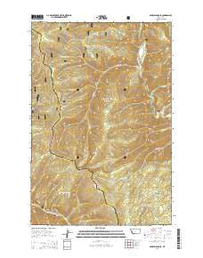 Sawmill Saddle Montana Current topographic map, 1:24000 scale, 7.5 X 7.5 Minute, Year 2014