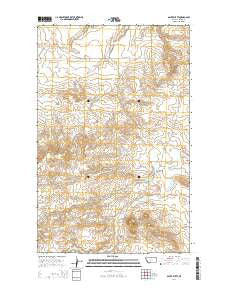 Sayer Butte Montana Current topographic map, 1:24000 scale, 7.5 X 7.5 Minute, Year 2014