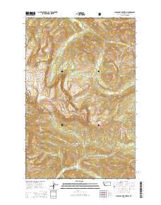 Scapegoat Mountain Montana Current topographic map, 1:24000 scale, 7.5 X 7.5 Minute, Year 2014