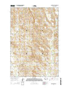 Schultz Coulee Montana Current topographic map, 1:24000 scale, 7.5 X 7.5 Minute, Year 2014