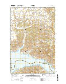 Schuyler Butte Montana Current topographic map, 1:24000 scale, 7.5 X 7.5 Minute, Year 2014