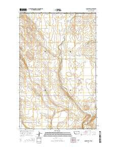Scobey NW Montana Current topographic map, 1:24000 scale, 7.5 X 7.5 Minute, Year 2014