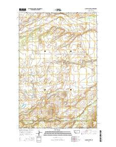 Scoffin Butte Montana Current topographic map, 1:24000 scale, 7.5 X 7.5 Minute, Year 2014