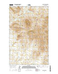 Scotty Butte Montana Current topographic map, 1:24000 scale, 7.5 X 7.5 Minute, Year 2014