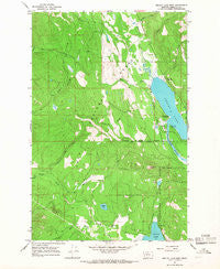 Seeley Lake West Montana Historical topographic map, 1:24000 scale, 7.5 X 7.5 Minute, Year 1965