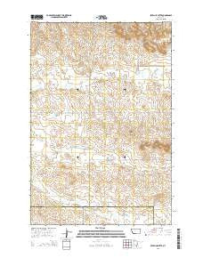 Seven-up Butte Montana Current topographic map, 1:24000 scale, 7.5 X 7.5 Minute, Year 2014
