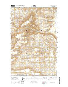 Sevenmile Hill Montana Current topographic map, 1:24000 scale, 7.5 X 7.5 Minute, Year 2014
