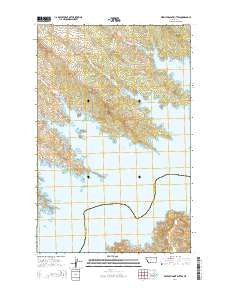 Seventh Point Buttes Montana Current topographic map, 1:24000 scale, 7.5 X 7.5 Minute, Year 2014