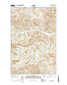 Shade Creek Montana Current topographic map, 1:24000 scale, 7.5 X 7.5 Minute, Year 2014