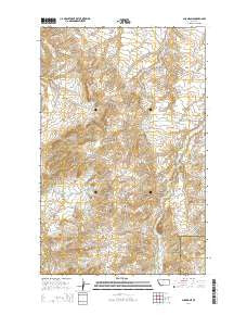 Shambo NE Montana Current topographic map, 1:24000 scale, 7.5 X 7.5 Minute, Year 2014