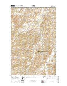 Shambo SE Montana Current topographic map, 1:24000 scale, 7.5 X 7.5 Minute, Year 2014