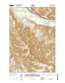 Shane Ridge Montana Current topographic map, 1:24000 scale, 7.5 X 7.5 Minute, Year 2014