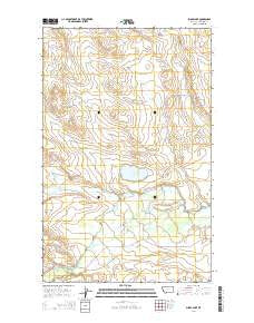 Sharp Lake Montana Current topographic map, 1:24000 scale, 7.5 X 7.5 Minute, Year 2014