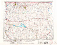 Shelby Montana Historical topographic map, 1:250000 scale, 1 X 2 Degree, Year 1954