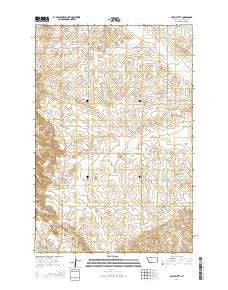 Shell Butte Montana Current topographic map, 1:24000 scale, 7.5 X 7.5 Minute, Year 2014