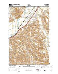 Shirley Montana Current topographic map, 1:24000 scale, 7.5 X 7.5 Minute, Year 2014