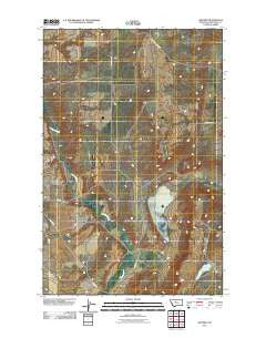 Shonkin Montana Historical topographic map, 1:24000 scale, 7.5 X 7.5 Minute, Year 2011