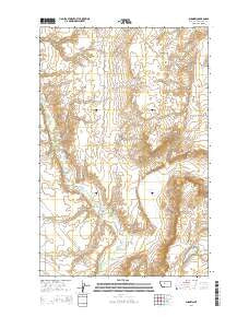Shonkin Montana Current topographic map, 1:24000 scale, 7.5 X 7.5 Minute, Year 2014