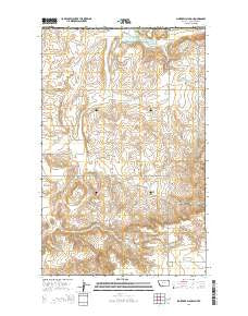 Si Merrell Slough Montana Current topographic map, 1:24000 scale, 7.5 X 7.5 Minute, Year 2014