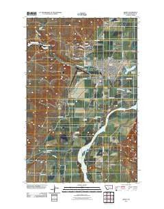Sidney Montana Historical topographic map, 1:24000 scale, 7.5 X 7.5 Minute, Year 2011
