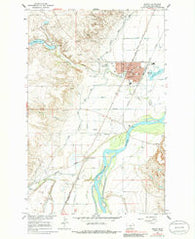 Sidney Montana Historical topographic map, 1:24000 scale, 7.5 X 7.5 Minute, Year 1966