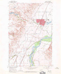 Sidney Montana Historical topographic map, 1:24000 scale, 7.5 X 7.5 Minute, Year 1966