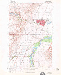 Sidney Montana Historical topographic map, 1:24000 scale, 7.5 X 7.5 Minute, Year 1966