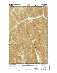 Silver Butte Pass Montana Current topographic map, 1:24000 scale, 7.5 X 7.5 Minute, Year 2014