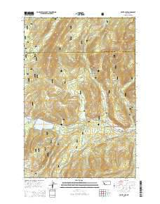 Silver Lake Montana Current topographic map, 1:24000 scale, 7.5 X 7.5 Minute, Year 2014