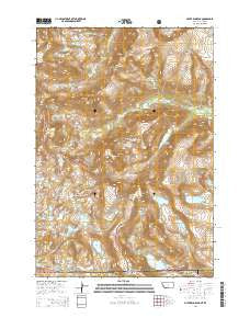 Silver Run Peak Montana Current topographic map, 1:24000 scale, 7.5 X 7.5 Minute, Year 2014